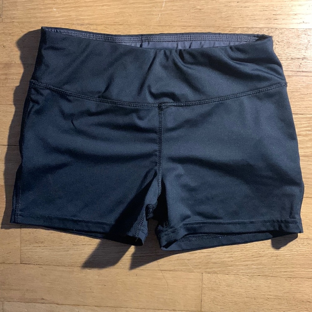 Womens Black Athletic Compression Shorts